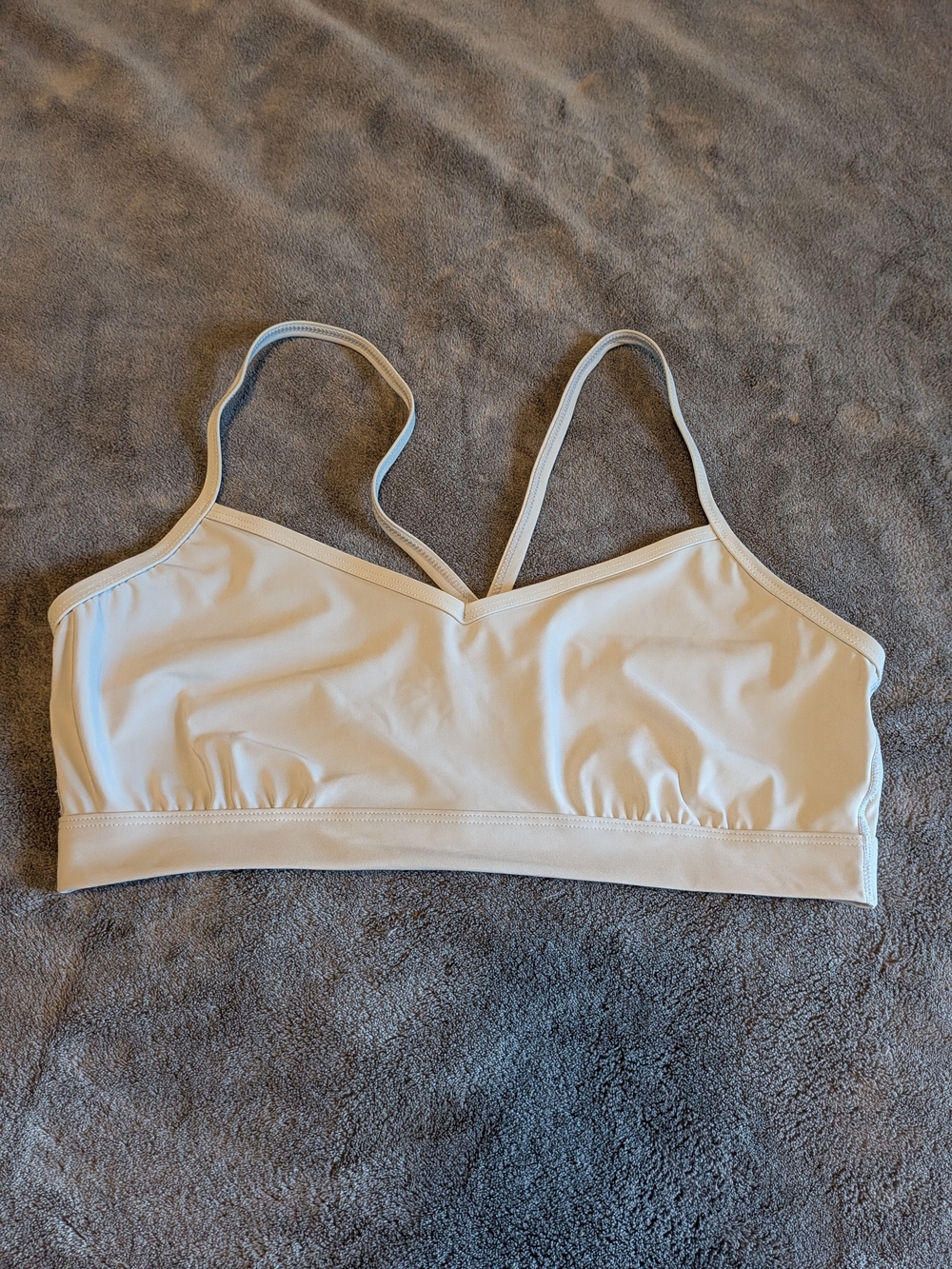 all in motion Gray Soft V-Neck Bralette with Thin Straps